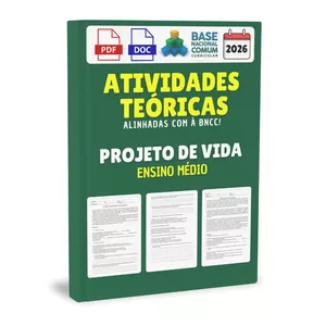 Imagem de capa para o Ebook Atividades Teóricas - Projeto de Vida - Ensino Médio - 2026