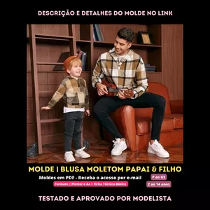 Imagem de capa para o Curso online [Molde em PDF] - Blusa Moletom Papai &amp; Filho.