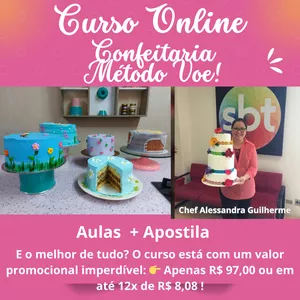 Imagem de capa para o Curso online Bolos Decorados Método Voe