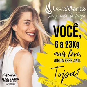 Imagem de capa para o Curso online LeveMente 46.0 - SUA JORNADA DA LEVEZA