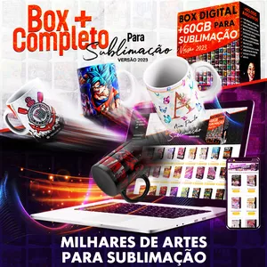Imagem do curso Box mais completo para sublimação | Contém mais de 150 pacotes de artes