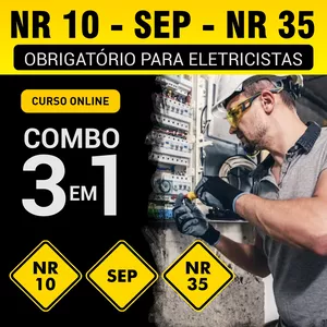 Imagem do curso NR 10, SEP E NR 35 PARA ELETRICISTA