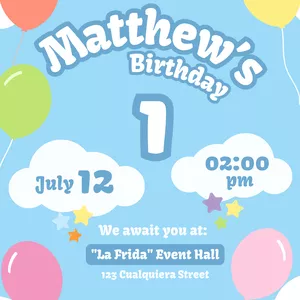 Cover image for Ebook Editable Birthday Invitation for Kids | Canva Templates