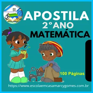 Imagem de capa para o Ebook APOSTILA - 2º ANO - MATEMÁTICA - ENSINO FUNDAMENTAL I - 100 PÁGINAS E BÔNUS - FLASHCARDS - PDF.