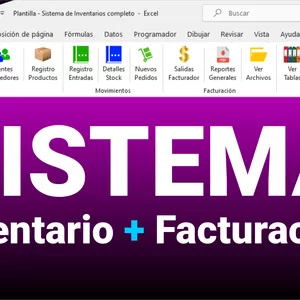 Imagen de portada para Ebook Plantilla - Sistema de Inventarios y Facturación completo
