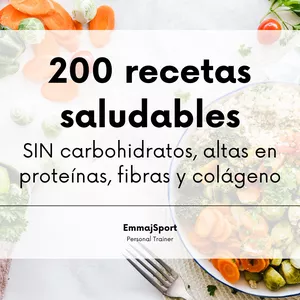 Imagen de portada para Ebook 200 recetas saludables, SIN carbohidratos, altas en proteínas, colágenos y fibras.