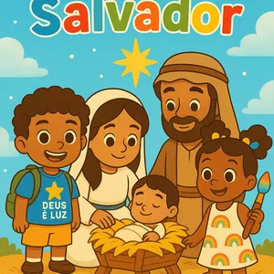 Imagem de capa para o Ebook Nasceu o Salvador: E-book Cristão para Crianças