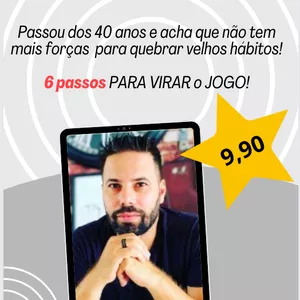 Imagem de capa para o Ebook Passo a Passo Quebrar Velhos Hábitos Depois dos 40 anos