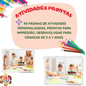 Imagem de capa para o Ebook Pré-Escola Criativa:40 Páginas de Atividades Ilustradas.
