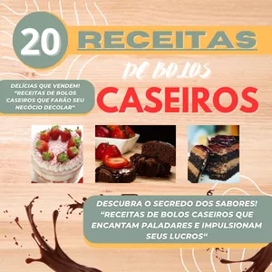 Imagem de capa para o Ebook Receitas de Bolos Caseiros 