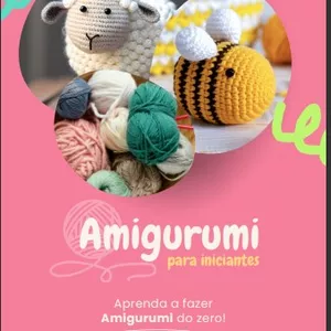 Imagem de capa para o Ebook Amigurumi para Iniciantes