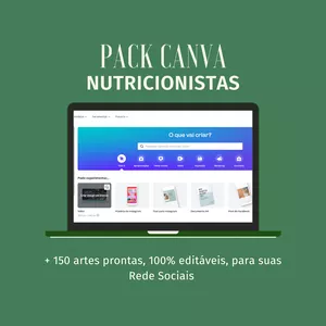 Imagem de capa para o Curso online Pack Canva Nutricionista