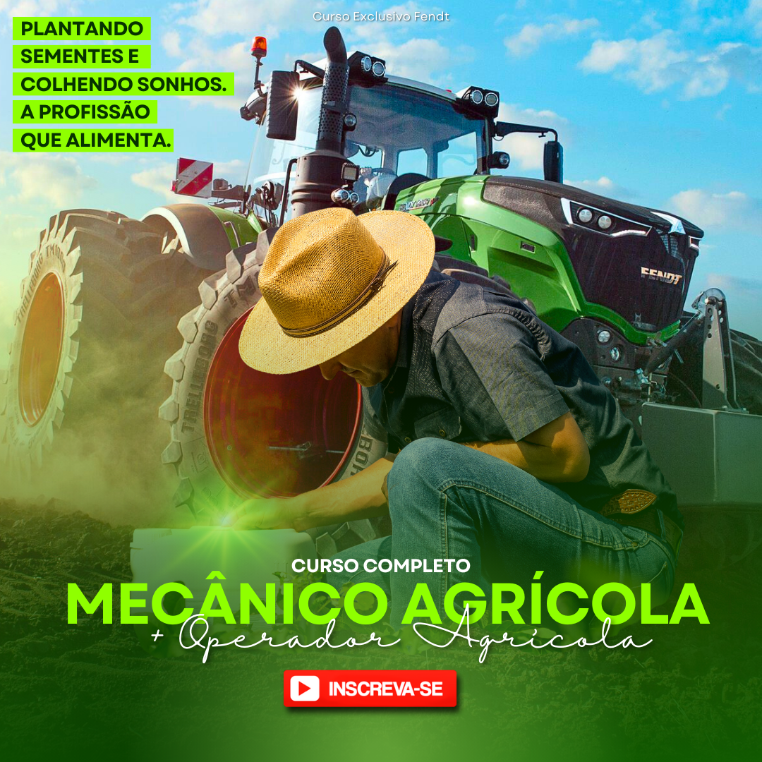 Imagem do curso Curso Completo FENDT - Mecânico Agrícola + Operador Agrícola (Video Aulas + Ebook)