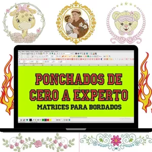 Imagen de portada para Curso online PONCHADO DE CERO A EXPERTO - Crea Matrices para bordados computarizados