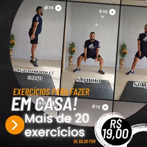 Imagem de capa para o Curso online Pack de Exercícios para Emagrecer em Casa