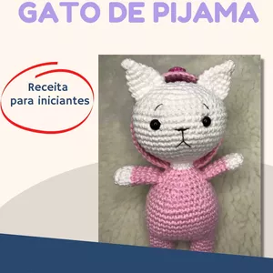 Imagem principal do produto Receita Amigurumi Gato de pijama