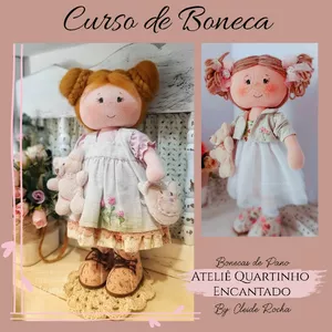 Imagem de capa para o Curso online  Bonecas  de pano / Bonecaria do Quartinho 