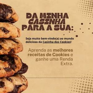 Imagem de capa para o Ebook Segredos da Casinha: Aprenda a Fazer e Vender Cookies Deliciosos