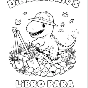 Imagen de portada para Ebook Dinosaurios libro para pintar 