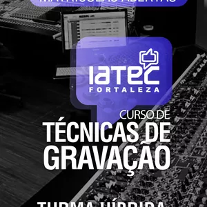 Imagem de capa para o Evento presencial Curso de Técnicas de Gravação