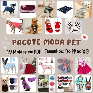 Imagem de capa para o Ebook Pacote Moda Pet - Molde em PDF