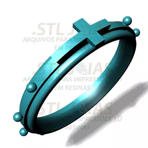 Imagem de capa para o Curso online ANEL TERÇO GIRATÓRIO Arquivo para impressão 3D. Formato STL