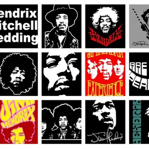 Cover image for Online course Jimi Hendrix 12 Vector Pack SVG EPS DXF PDF STUDIO3 JPG PREVIEWS