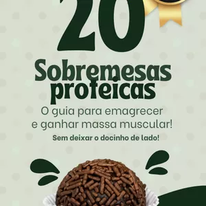 Imagem de capa para o Ebook Coma Doces e Seja Fit: 20 Receitas Saudáveis para Emagrecer com Sabor