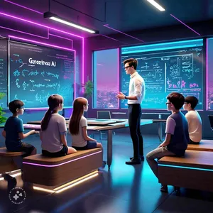 Imagem de capa para o Curso online Inteligência Artificial Generativa para leigos.