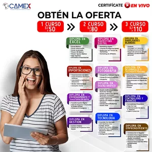 Imagen de portada para Curso online PACK de 3 cursos CAMEX