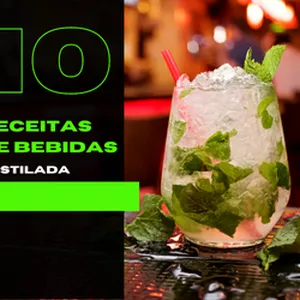 Imagem de capa para o Ebook 10 receitas de bebidas destilada