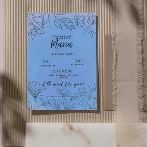 Cover image for Ebook Blue Watercolor Birthday Invitation