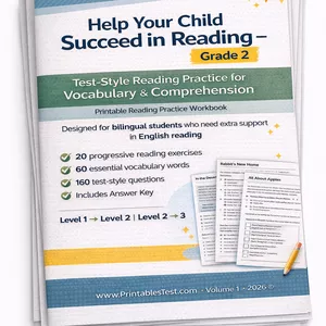 Cover image for Ebook Reading Level Up (2nd Grade) – Printable Reading Practice