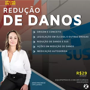 Imagem de capa para o Curso online OFICINA REDUÇÃO DE DANOS