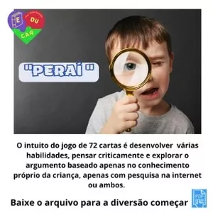 Atividade de cartas "Peraí"