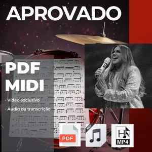 Imagem de capa para o Ebook Partitura de Bateria - Música: Aprovado