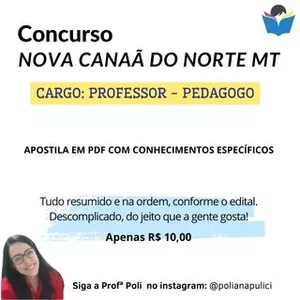 Imagem de capa para o Ebook NOVA CANAÃ DO NORTE - MT (PROFESSOR)