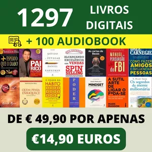 Imagem de capa para o Ebook 1287 livros Digitais + 100 Audiobooks