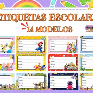 Imagem de capa para o Ebook 📓🏫💫 Etiquetas Escolares