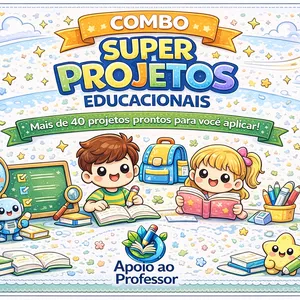 Imagem de capa para o Ebook 40+ Projetos Pedagógicos Prontos – Educação Infantil ao Fundamental