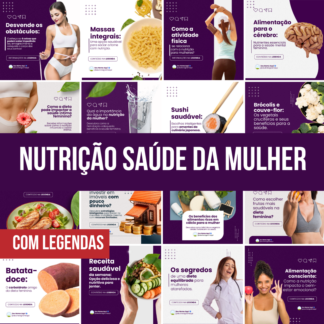 Imagem de Canva Pack Nutrição Saúde da Mulher criado por Packsdamag na hotmart