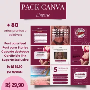 Imagem do curso Pack Canva Lingerie
