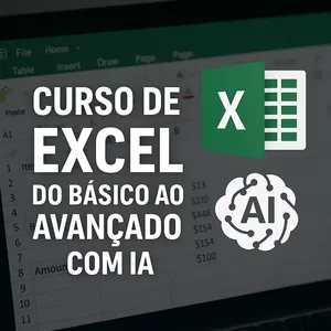 Imagem de capa para o Curso online Curso de Excel - do Básico ao Avançado com IA