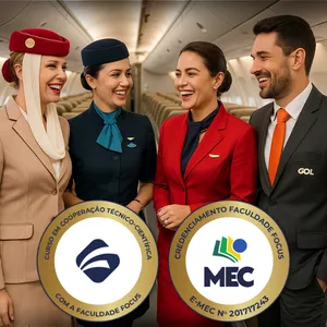 Imagem de capa para o Curso online Formação de Comissários de Voo