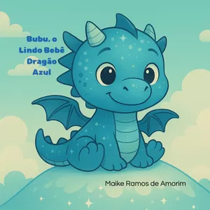 Imagem de capa para o Ebook Bubu, o Pequeno Bebê Dragão Azul 