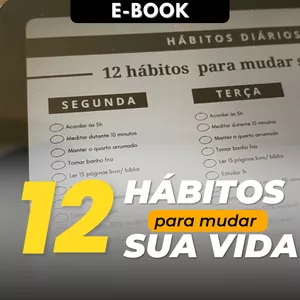 Imagem de capa para o Ebook PLANNER: 12 hábitos  para mudar sua vida