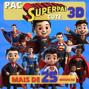 Imagem de capa para o Ebook Pac boneco 3D Dia dos Pais