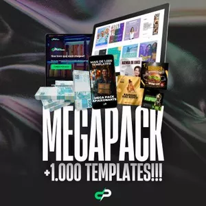 Imagem de capa para o Curso online Mega Pack +1.000 Templates Prontos e Editáveis!