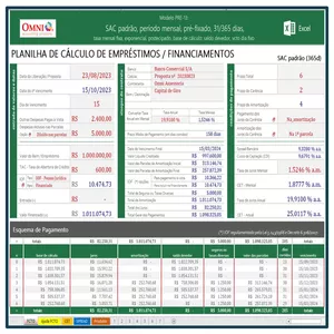 Imagem de capa para o Curso online Planilha de Financiamento Pré-Fixado SAC 365d