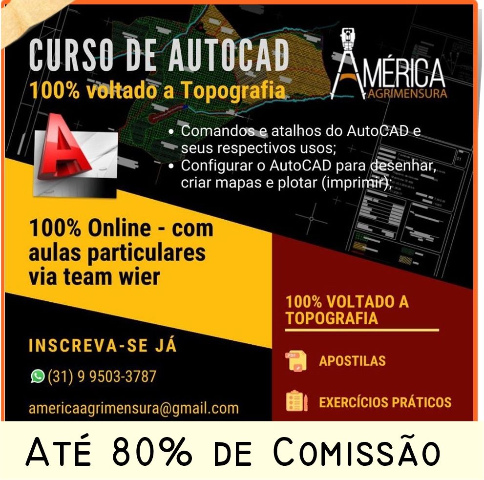 Curso Autocad Voltado A Topografia é Bom 【análise】mateus Henrique Rodrigues é Confiável 5912